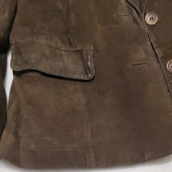 Margaret Godfrey Suede Leather Blazer - Picture 5 of 14